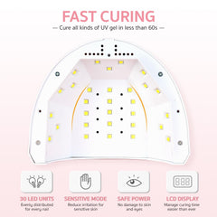 GAOY UV LED Nail Lamp delivers fast curing with even light.