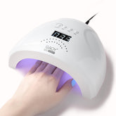 GAOY UV LED Nail Lamp with LCD display enables quick gel curing at home.