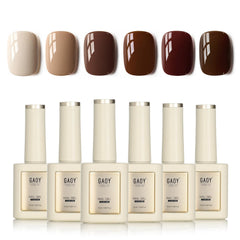 GAOY winter coffee brown gel polish bottle for salon-quality color at home