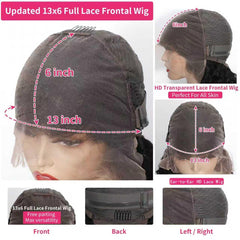 Gaozhao 13x6 deep-part lace area enables versatile middle or side part styles.