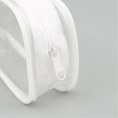 GAQWOK compact clear pouch works as a stationery or travel cosmetic bag.
