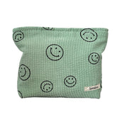 Gardsell corduroy cosmetic bag front view ideal for travel and daily touch-ups.