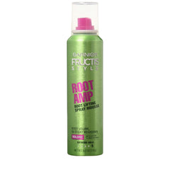 Garnier Fructis Root Amp spray mousse in use delivers instant root lift and added volume.