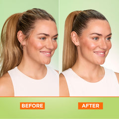 Garnier Fructis Style Sleek Shine frizz shield closeup shows invisible barrier against frizz