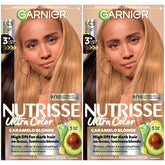 Garnier Nutrisse LC3 Tres Leches pack ready for bold color at home.
