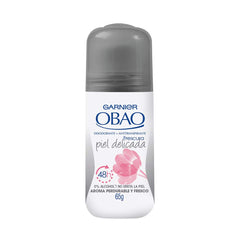 Garnier Obao roll-on delicate skin bottle ready for daily protection.