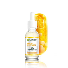 Garnier Skin Naturals Glow Serum bottle demonstrates lightweight daily hydration.