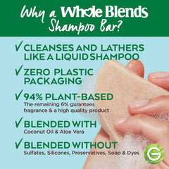 Garnier Whole Blends Hydrating Shampoo Bar lather demonstrates rich foam like liquid shampoo.