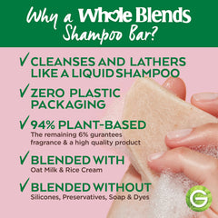 Garnier Whole Blends Softening Shampoo Bar Oat Delicacy lather forms rich foam.