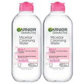 Garnier Micellar Water bottle front view showing gentle daily cleansing and makeup removal.