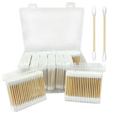 Garrelett bamboo cotton swabs packaging shows bulk storage for home and travel use