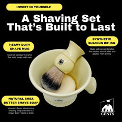 G.B.S complete kit includes all essentials for traditional wet shaving.