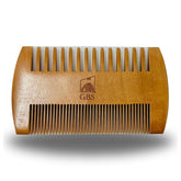 G.B.S GENTS two-sided beard comb closeup for versatile grooming and oil distribution
