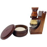 G.B.S GENTS shaving brush close-up showing vegan bristles for gentle, long-lasting lather.