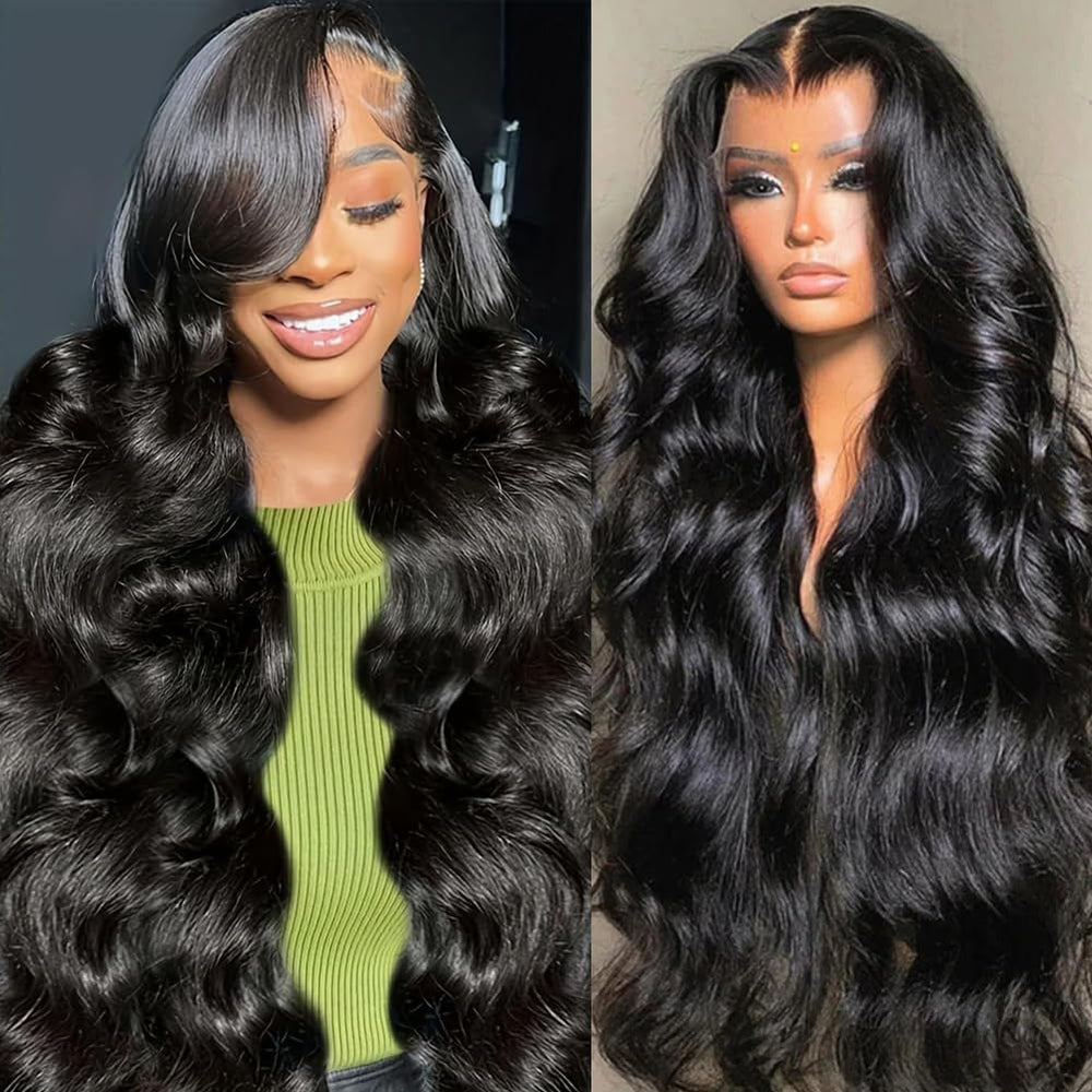 GBUN 13x6 lace-front wig front-view with natural parting and body-wave texture