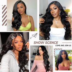 GBUN lace-front wig with pre-plucked hairline for realistic baby-hair edges