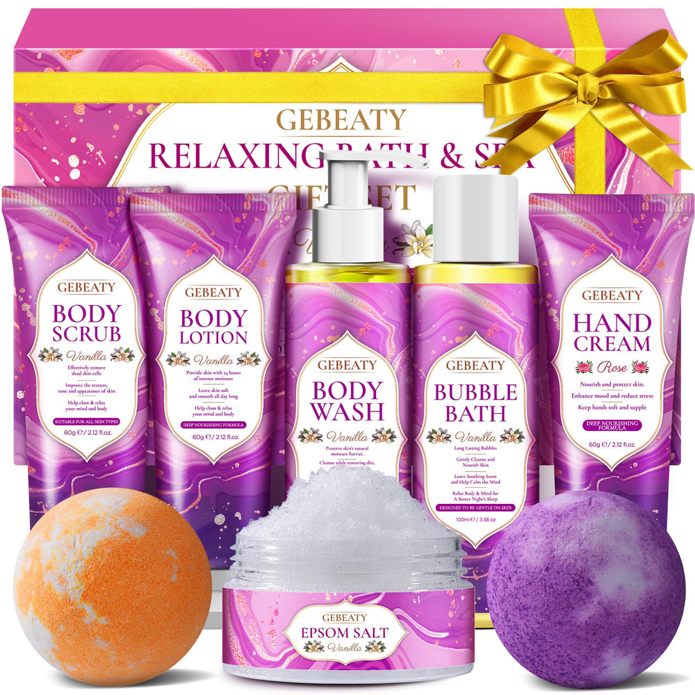 GeBeaty Vanilla Body Wash bottle for a soothing at-home spa ritual.