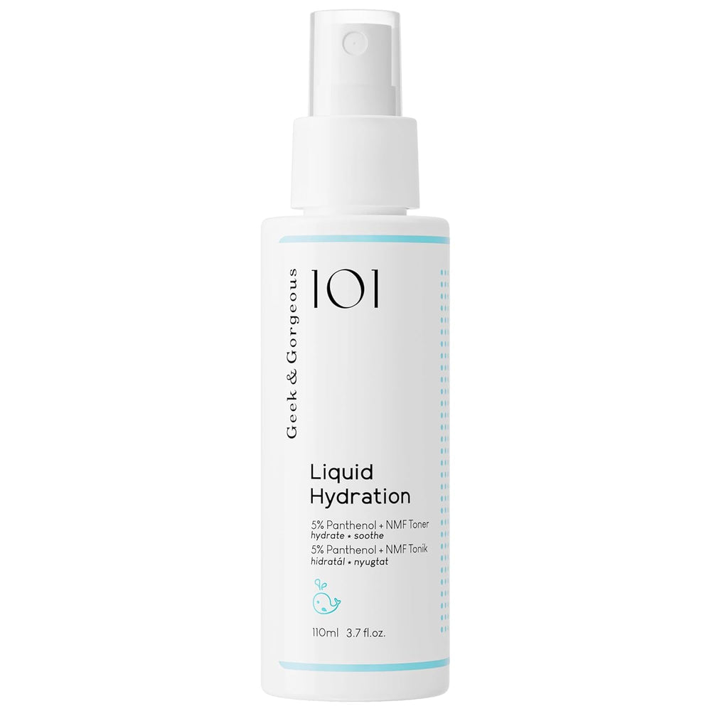 Geek & Gorgeous Liquid Hydration bottle mist for quick, lightweight hydration throughout the day