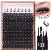 Geeneiya cluster eyelash kit bottom lashes for natural lift and definition.