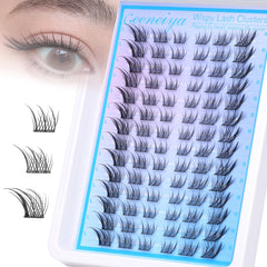 Geeneiya fox-eye lash clusters left-right frame eyes for dramatic elongation.