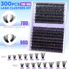 Geeneiya Lash Bond and Seal waterproof adhesive locks clusters in place.