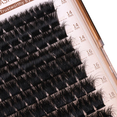 Geeneiya matte black wispy lash clusters deliver natural, lightweight extensions.