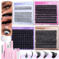 Geeneiya Mega Lashes clusters kit for dramatic DIY volume at home