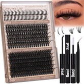Geeneiya volume lash clusters kit spikes closeup demonstrates customizable salon-style spikes.
