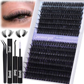 Geeneiya Wispy Lash Clusters Kit 70D+90D collection enables customizable volume looks.
