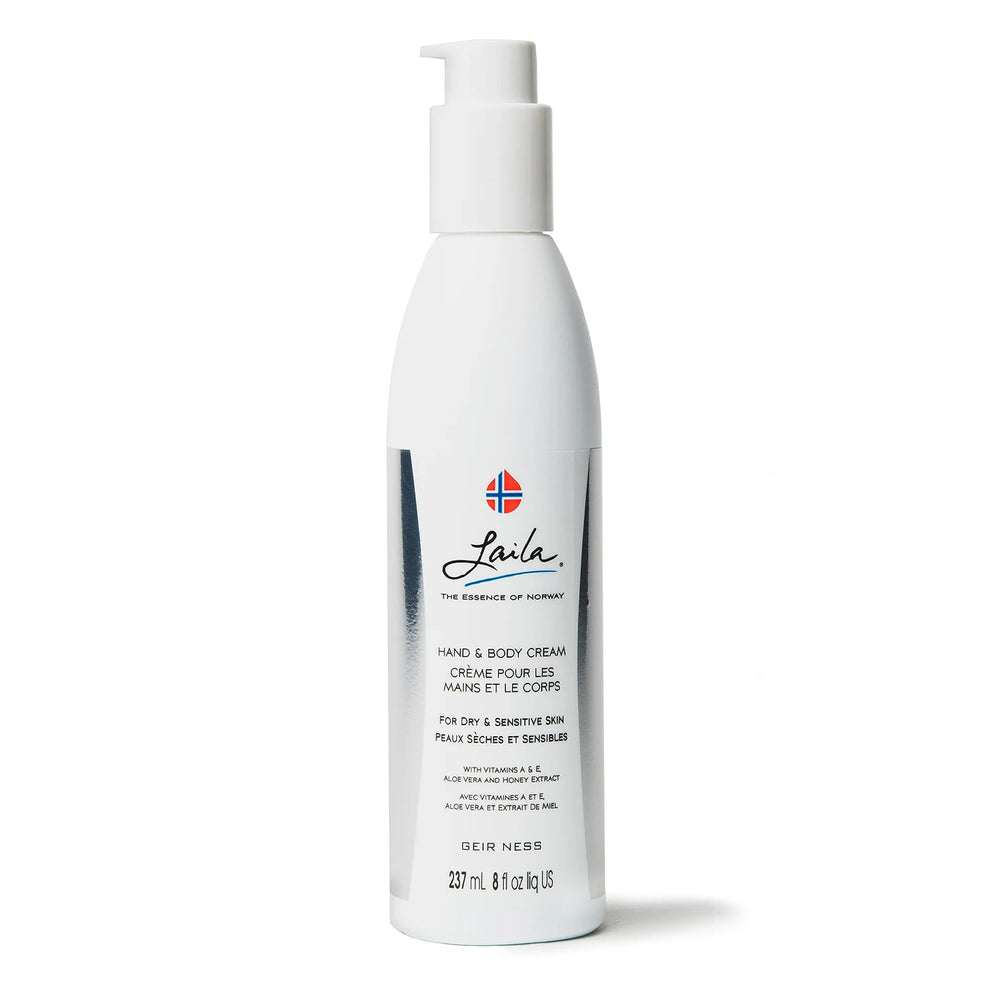 Geir Ness Laila cream tube closeup showing nourishing formula for dry skin.