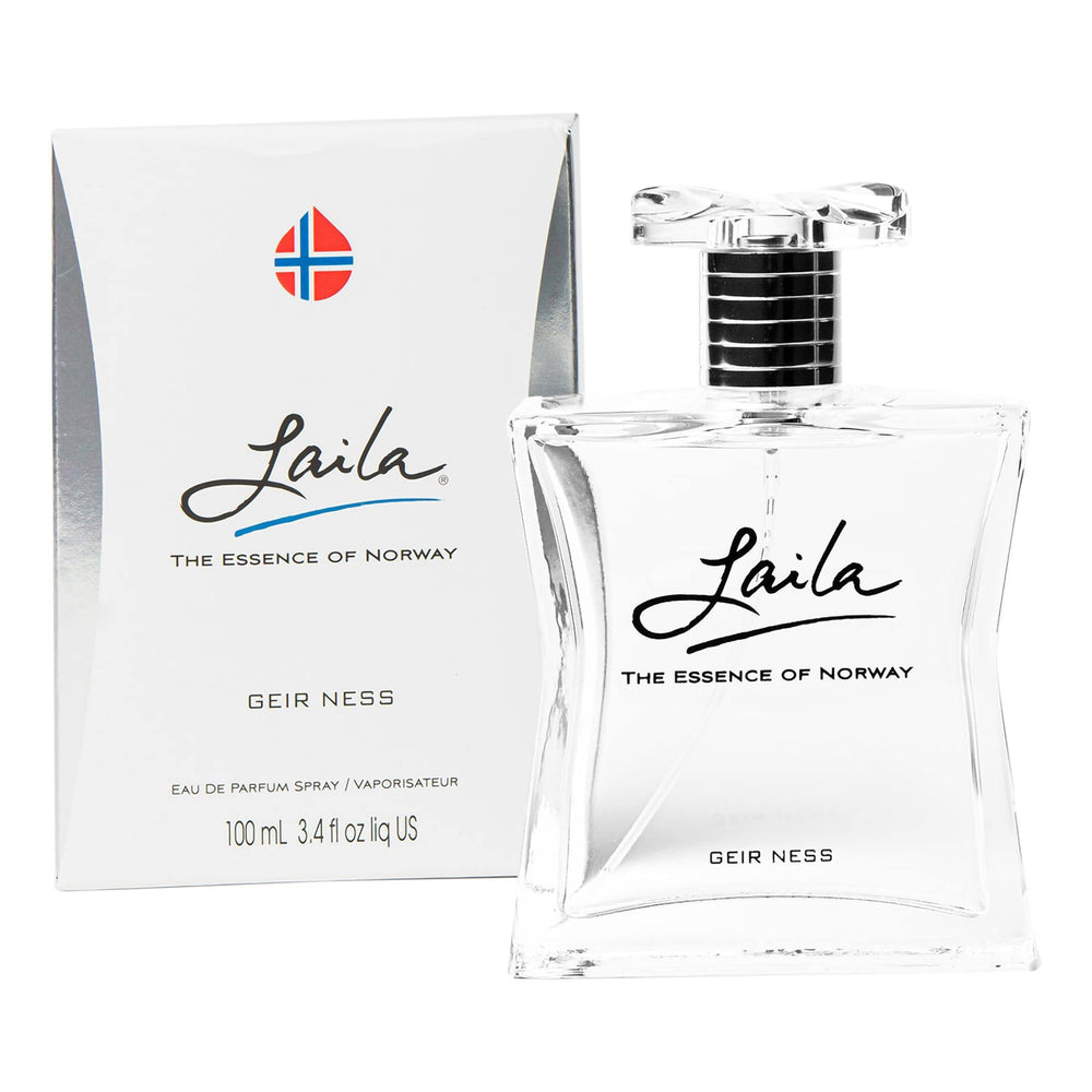 Geir Ness Laila bottle front view for daily wear and airy scent.