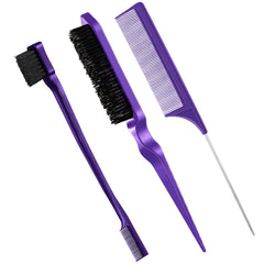 Geiserailie edge brush double-sided for precise hairline shaping with gentle bristles.