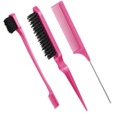 Geiserailie edge brush double-sided smooths hairlines for a polished look.