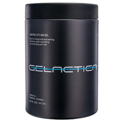 Gelactica Max Control 32oz bottle for long-lasting hold and styling versatility.