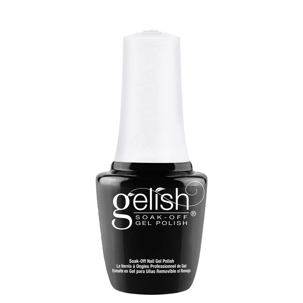 Gelish Mini bottle closeup with vibrant color and a lasting high-gloss finish.