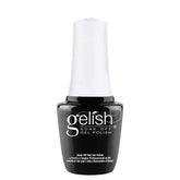 Gelish Mini bottle closeup with vibrant color and a lasting high-gloss finish.