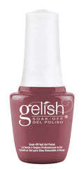 Gelish MINI bottle close-up showing compact travel-friendly 9ml size.