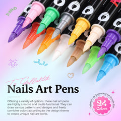 GELLAKTIK quick-dry dual-ended pens deliver crisp lines and dots on nails