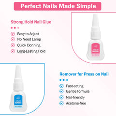 GELLAKTIK press-on nails application with secure adhesion
