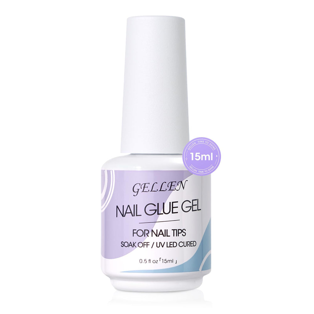 GELLEN 5 en 1 pegamento uñas tips para adhesión rápida y duradera.