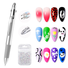GELLEN 5-in-1 nail dotting pen ballpoint tip for precise DIY nail art