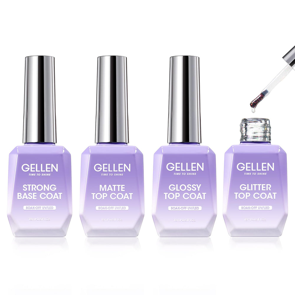 Gellen base coat 18ml bottle for long-lasting adhesion and smooth base.