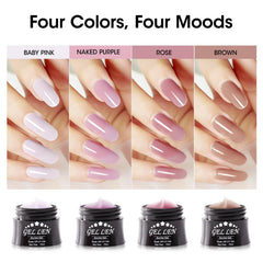 GELLEN Builder Gel Kit baby pink 15ml for smooth, durable color.