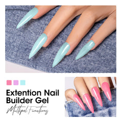 Gellen builder gel kit pastel blue bottles for smooth layering