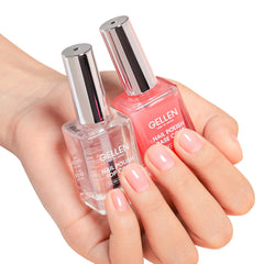 GELLEN Clear Base Top Coat bottle front with a durable, quick-dry base layer.