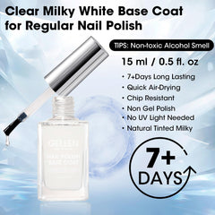 GELLEN Clear Nail Base Coat application brush showing smooth coverage