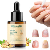 GELLEN Ginger Nail Growth Serum bottle showing nourishing formula for stronger nails.