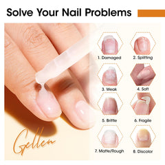 GELLEN Ginger Turmeric extracts illustration highlights antioxidant-rich strengthening ingredients.