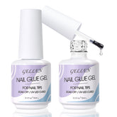 Gellen Nail Glue Gel bottle close-up highlighting base coat capability for color longevity.