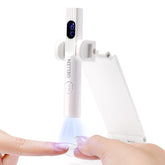 Gellen portable mini UV light base stand view for stable, hands-free curing.